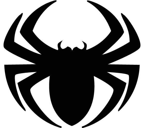 黒蜘蛛のシルエットロゴ