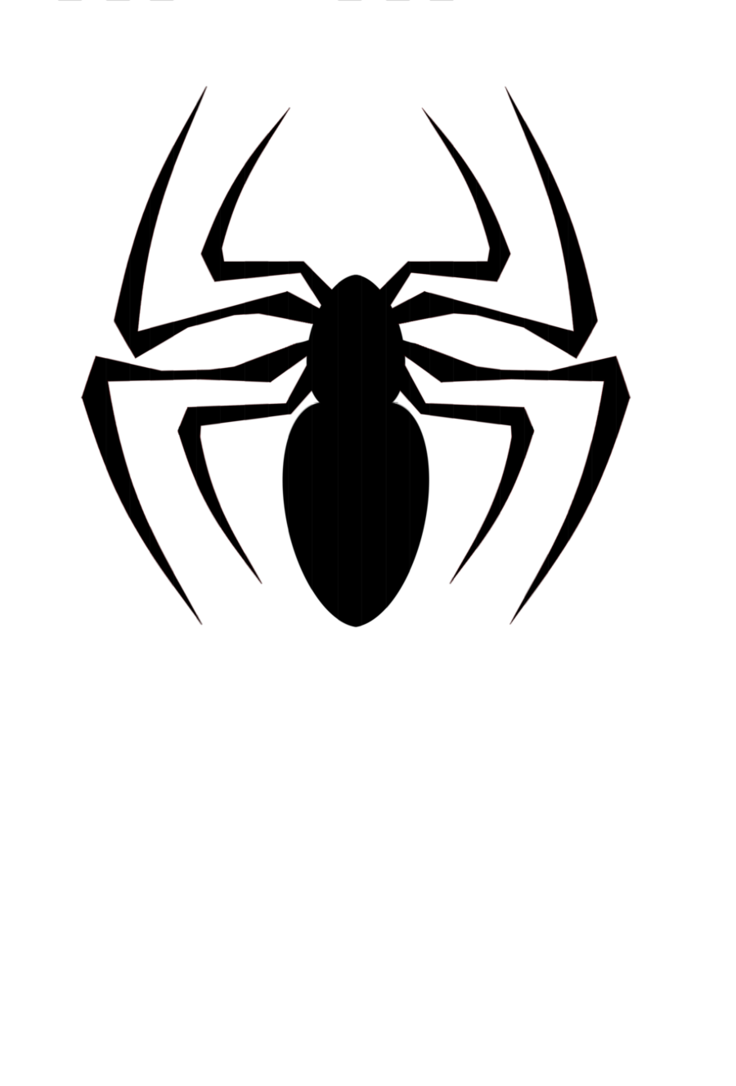 Siyah örümcek siluet logosu
