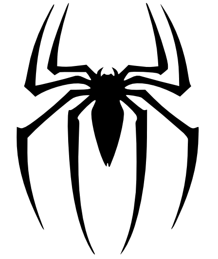Logo siluet laba-laba hitam
