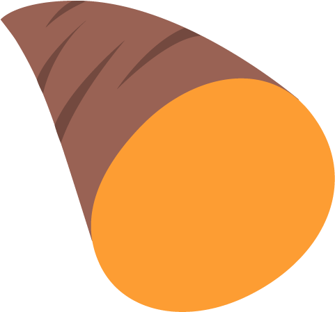 Biểu tượng vector khoai lang nướng, khoai lang