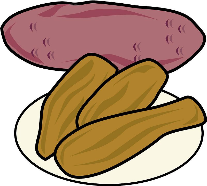 Suszone słodkie ziemniaki clipart