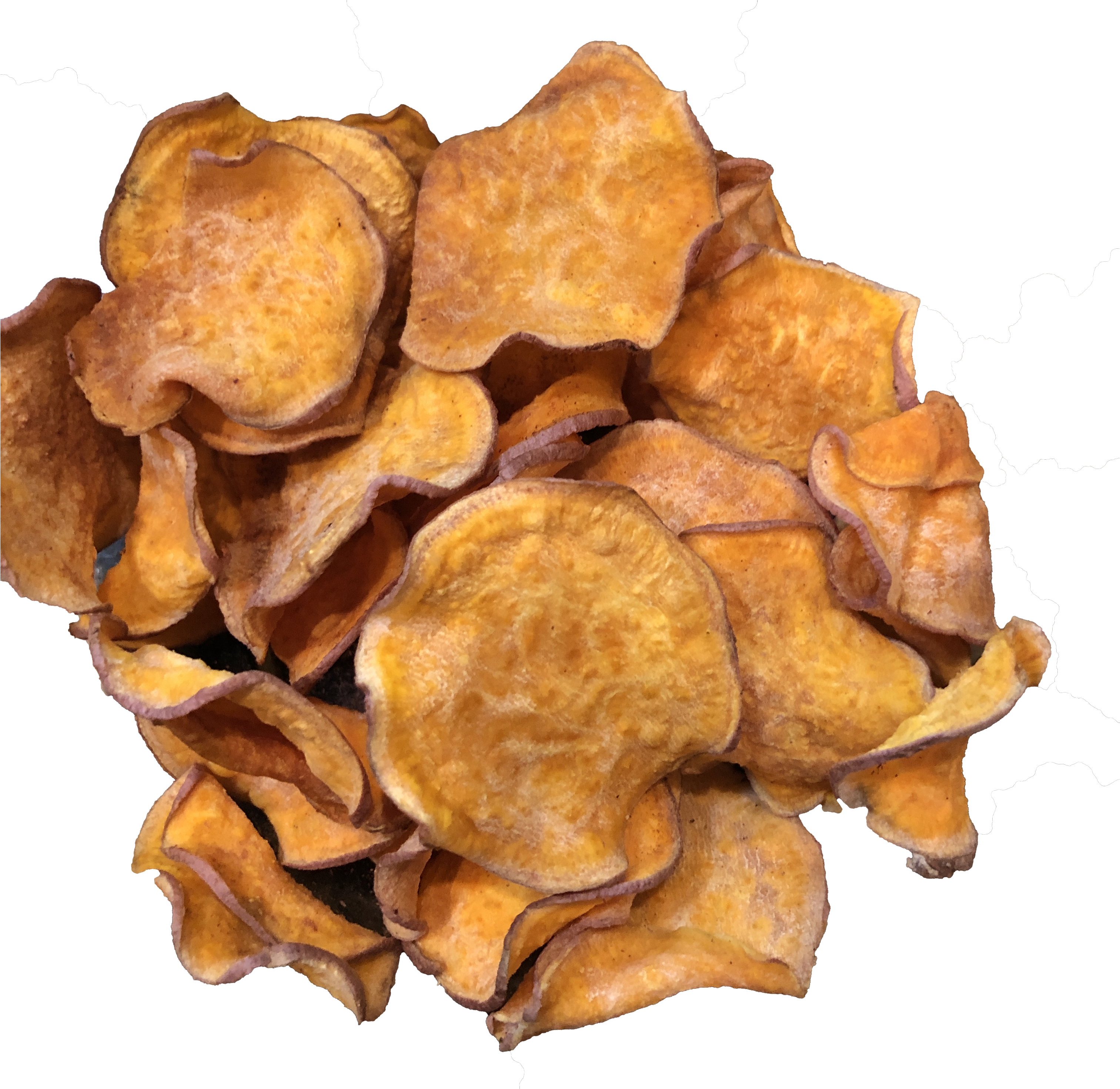 Naturalnie suszone chipsy ze słodkich ziemniaków