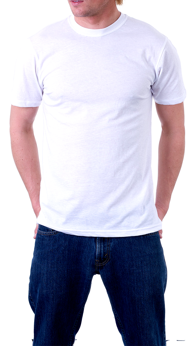 Homme en t-shirt blanc