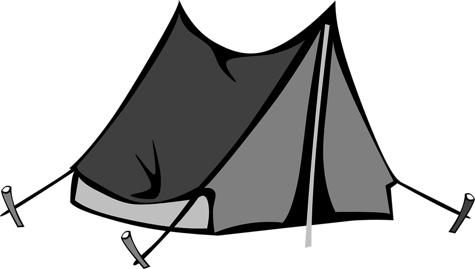 Silhueta do acampamento