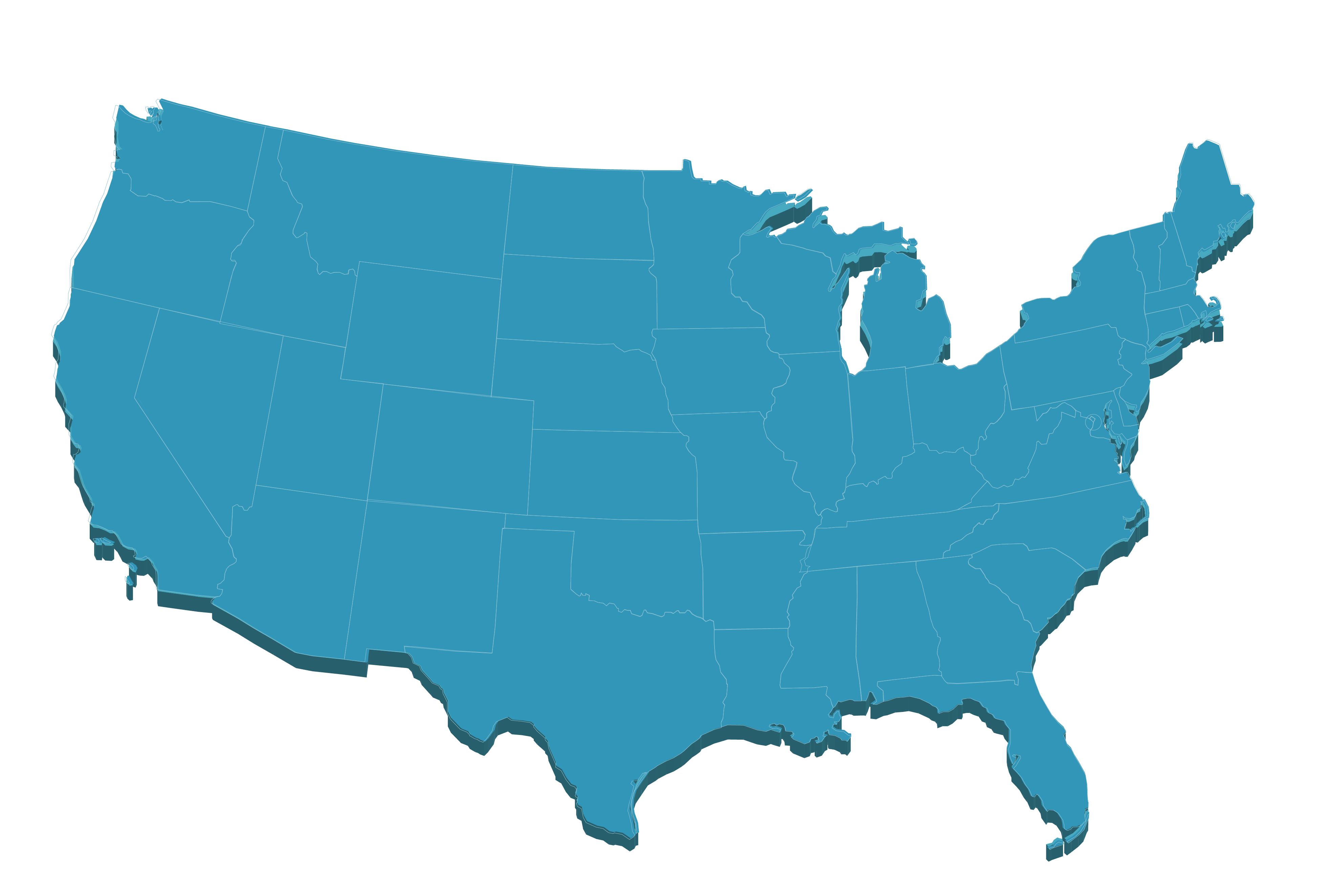 Mapa dos Estados Unidos