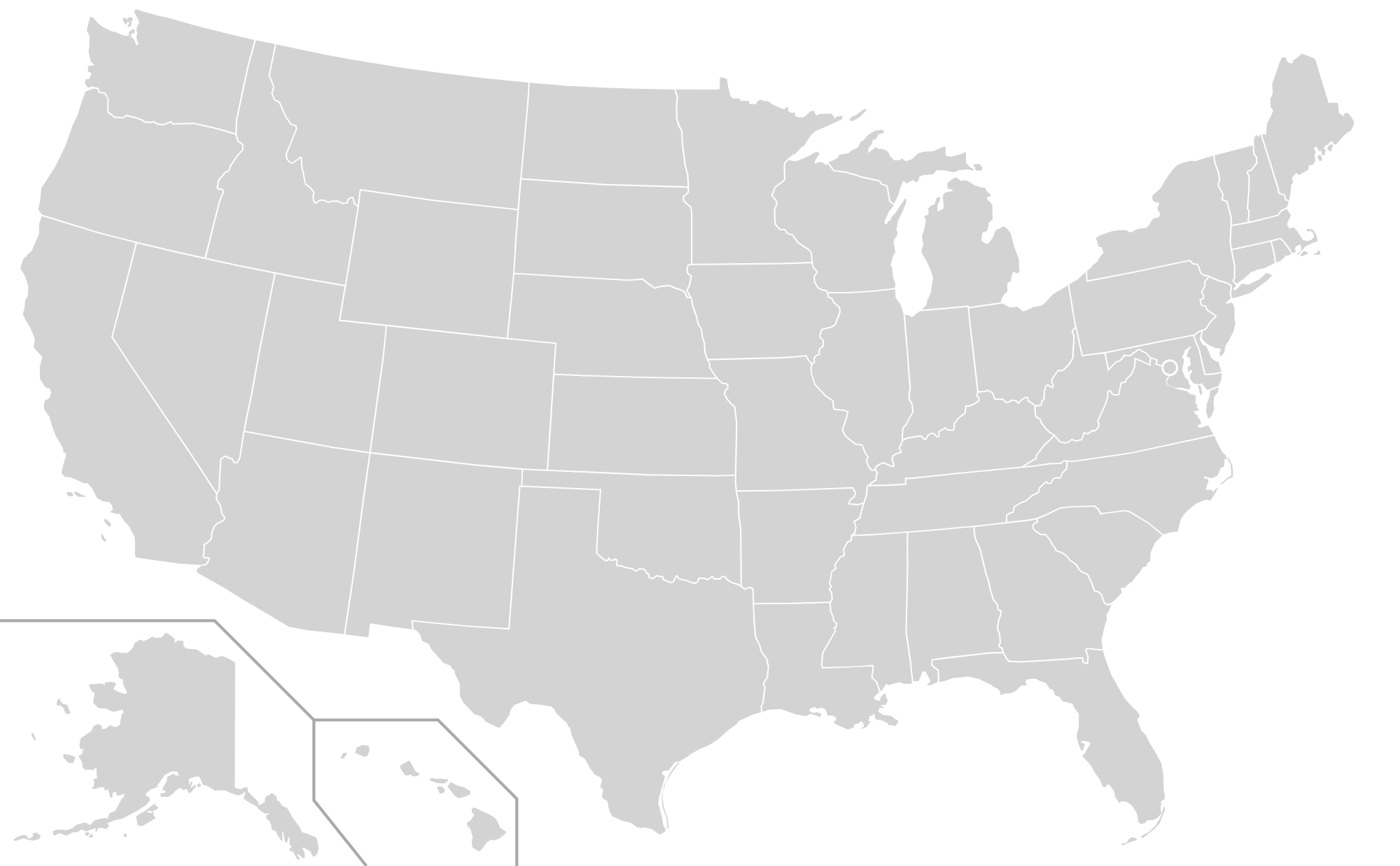 แผนที่สหรัฐอเมริกา
