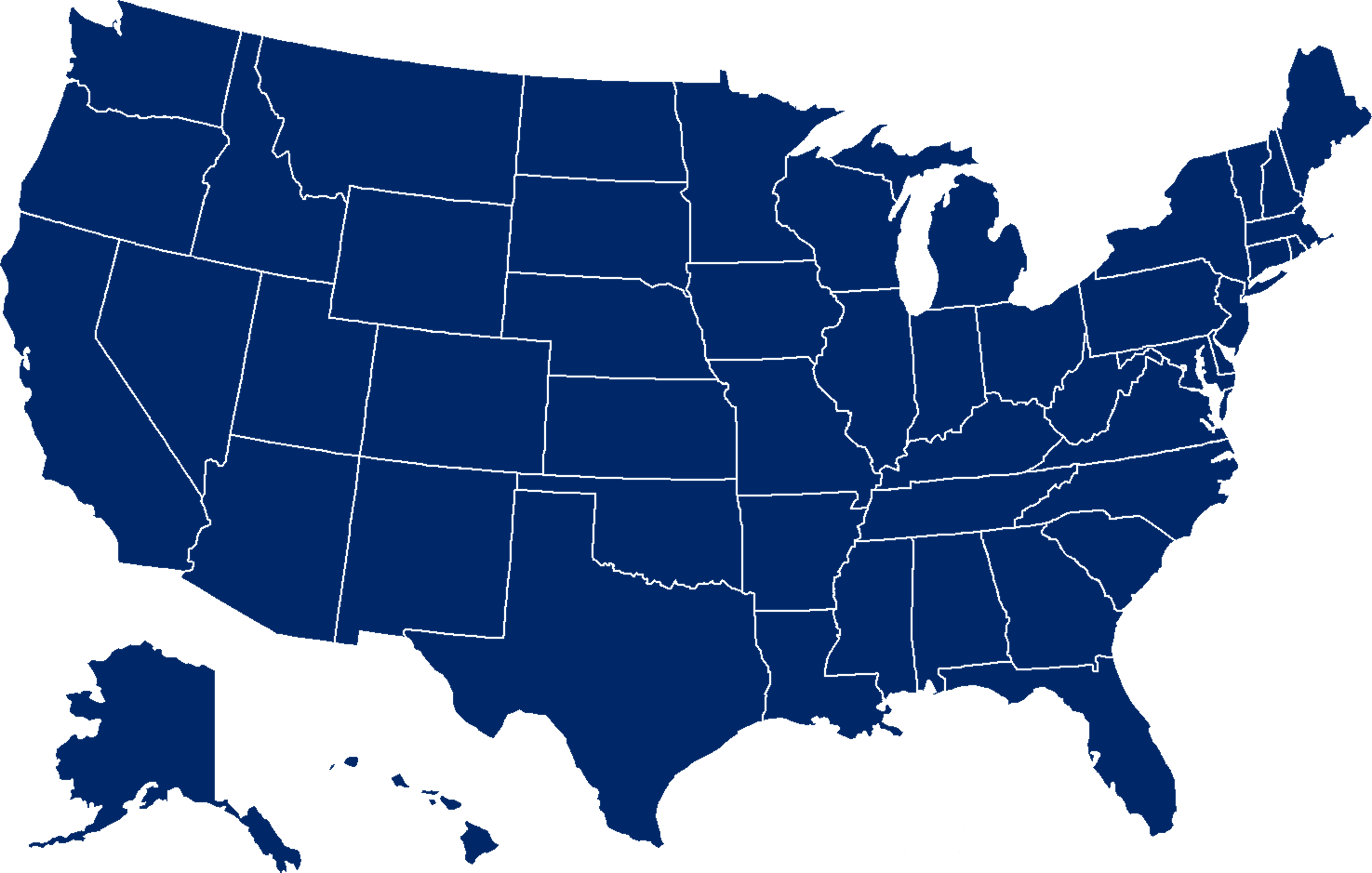 Mapa Stanów Zjednoczonych