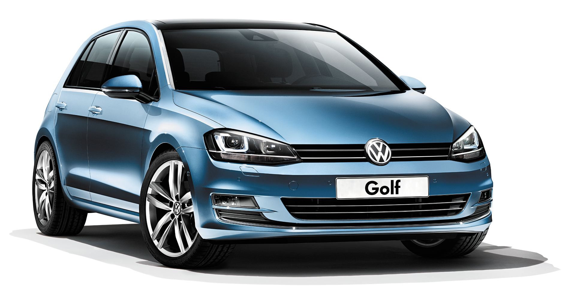 Blauer Volkswagen Golf