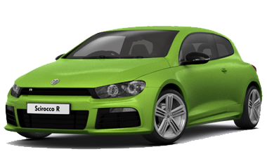สีเขียว Volkswagen Scirocco
