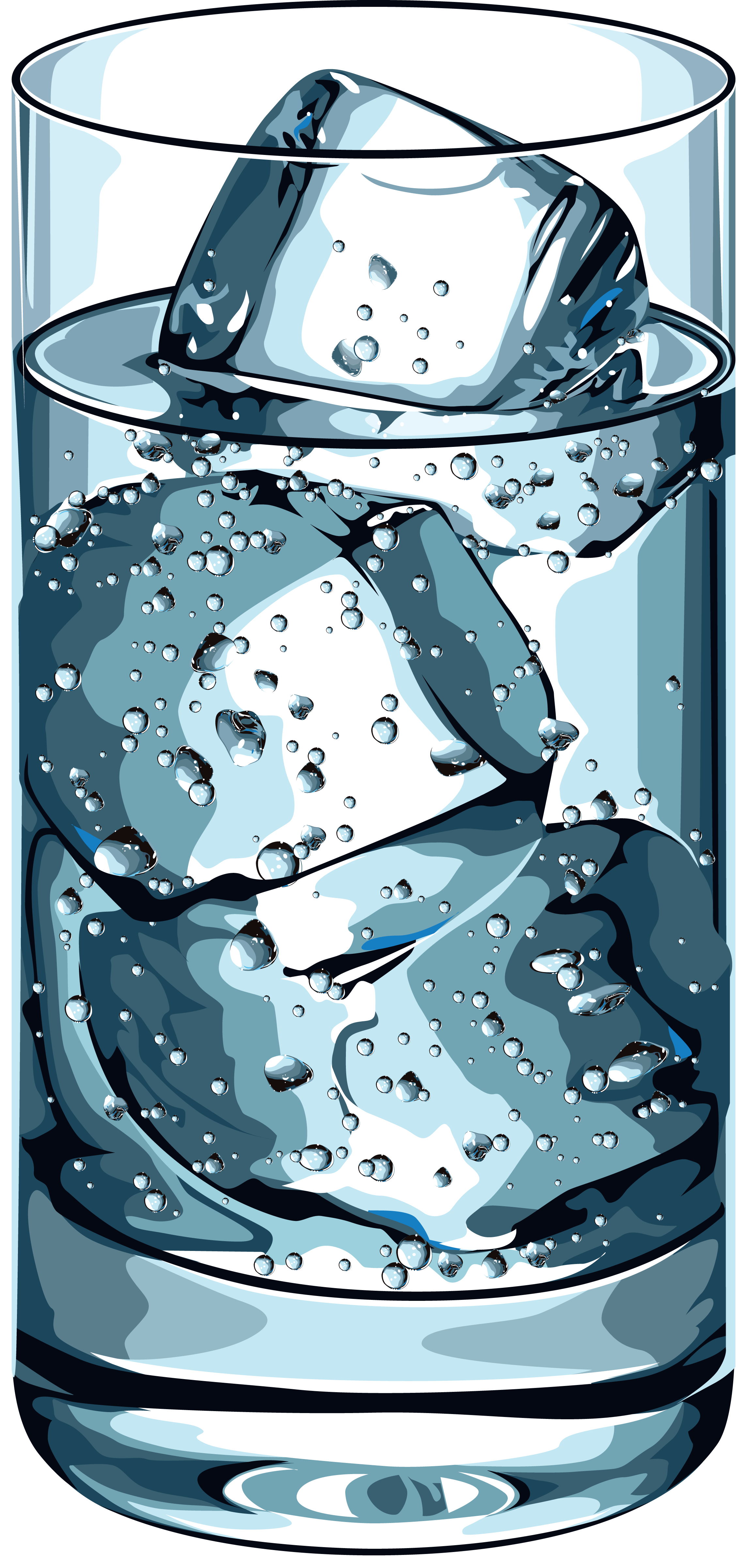 Bicchiere (riempito d'acqua)