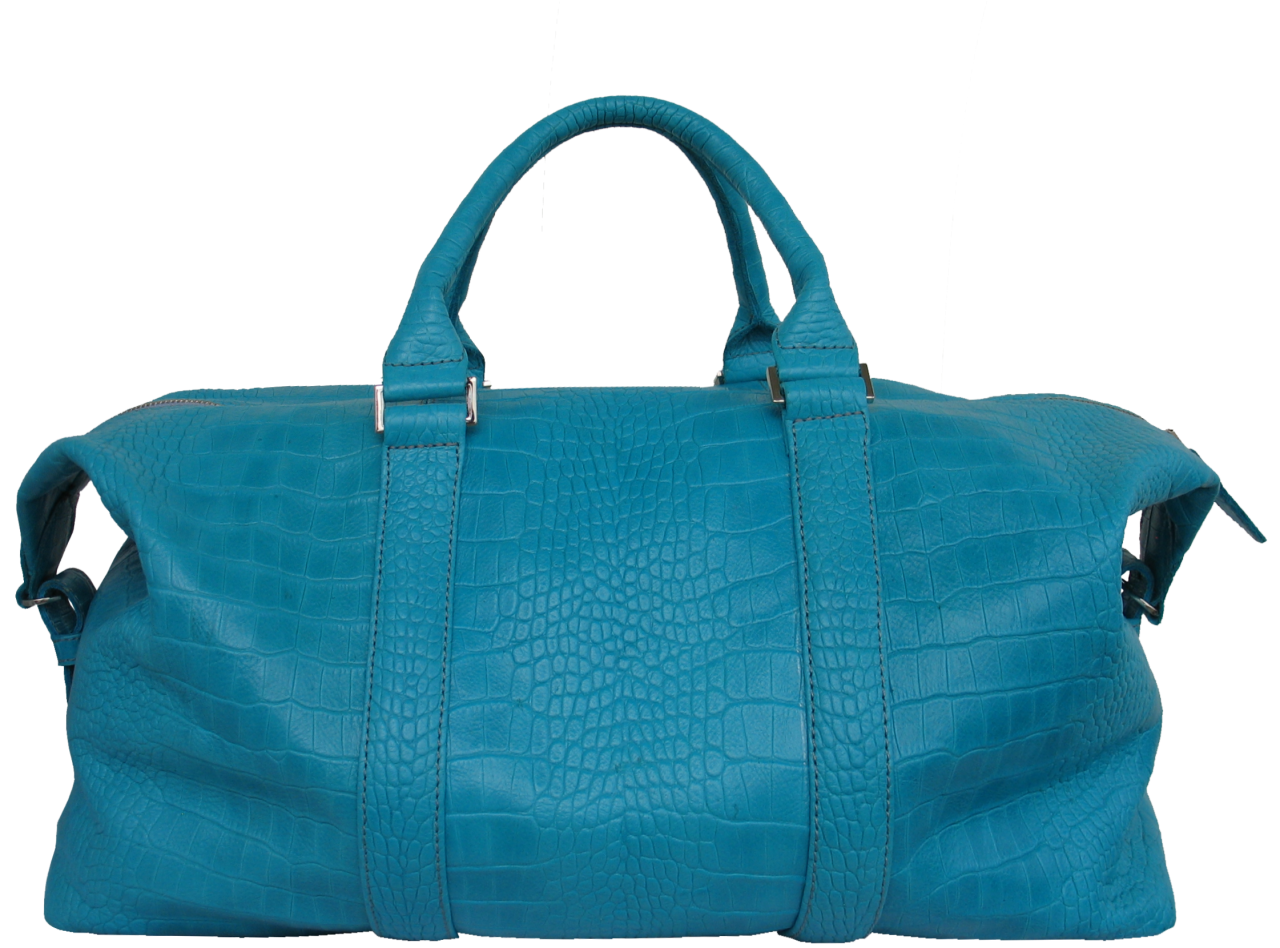 青い女性のバッグ