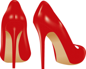 Sapatos femininos vermelhos